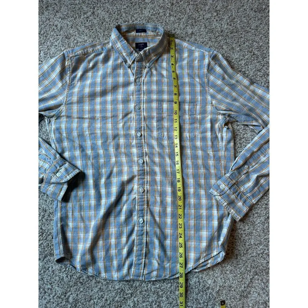 J. CREW JASPE SLIM buttoned shirt, Size Large. Flannel print cotton shirt